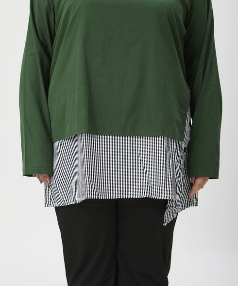 BASIC&ストライプ レイヤードトップス